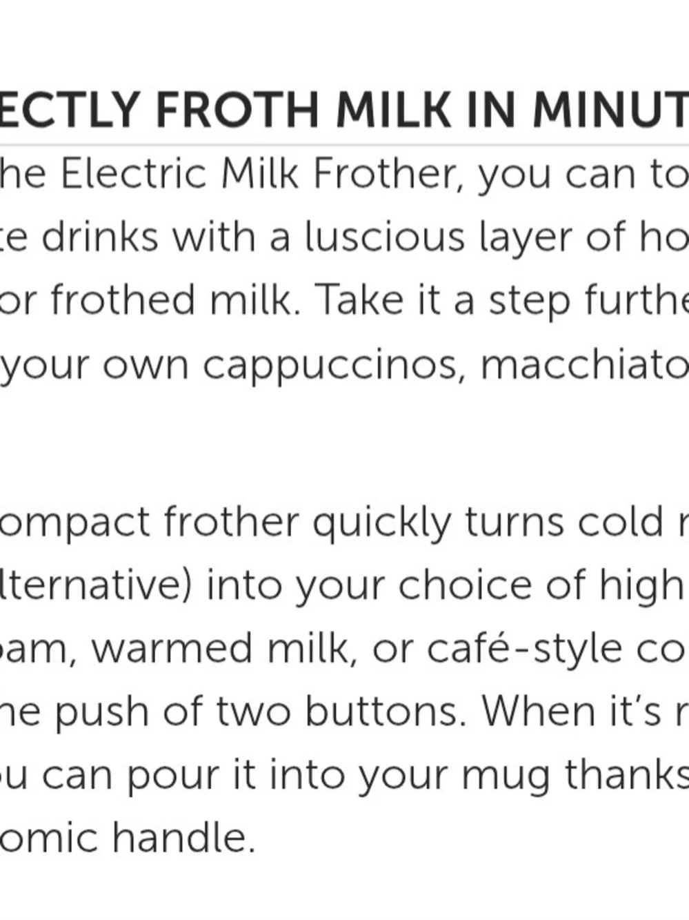 The Pampered Chef White Electric Milk Frother with Silver Handle